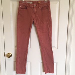 Dusty red Anthropologie skinny jeans
